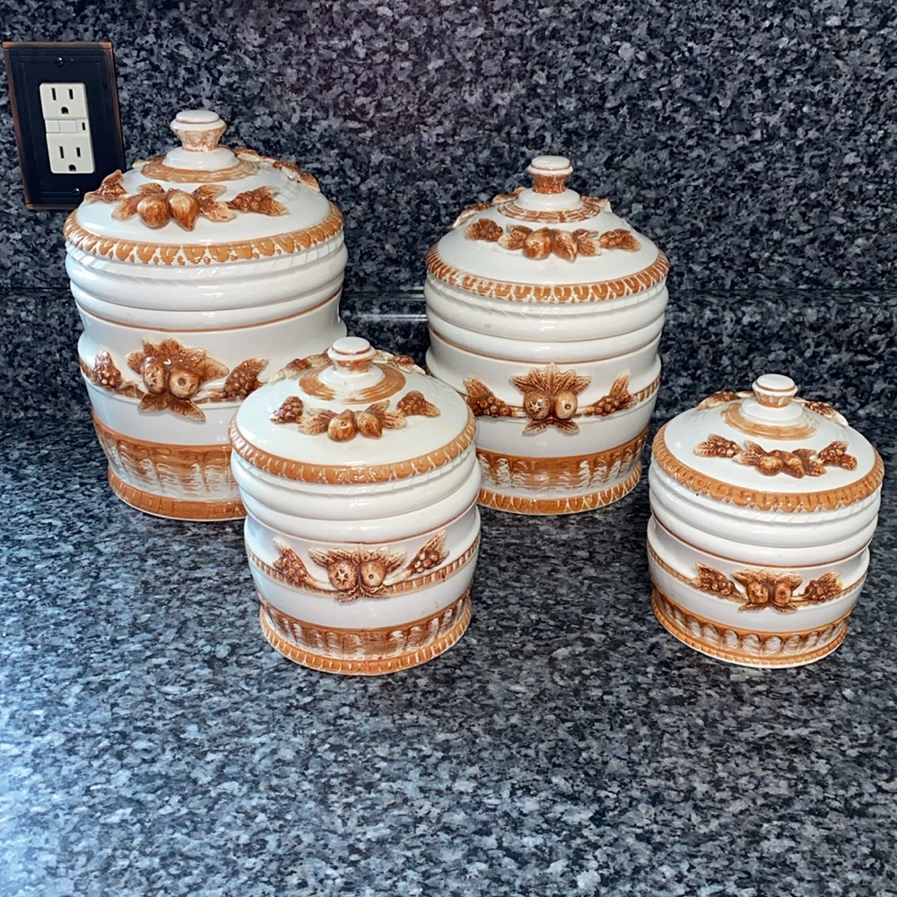4-Pc Vintage Canister Set